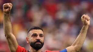 <p>Mohamed Salah scored his first goals for Trabzonspor with a brace in their 2-1 win over Istanbul Basaksehir. Pic: AP Photo/Sam Hodde.</p>