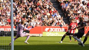 <p>Caoimhín Kelleher on Brentford's victory over Spurs: "It's a very positive start. Three goals, a clean sheet and definitely something for us to build on." Pic:Jordan Pettitt/PA Wire.</p>