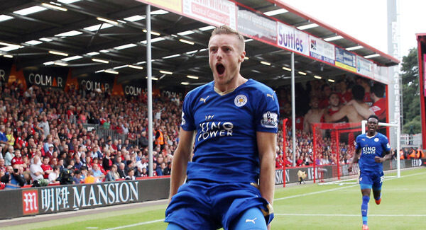 Jamie Vardy is having an exceptional season up front for Leicester.