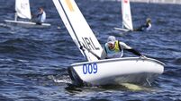 Finn Lynch leading the fleet 15/8/2023