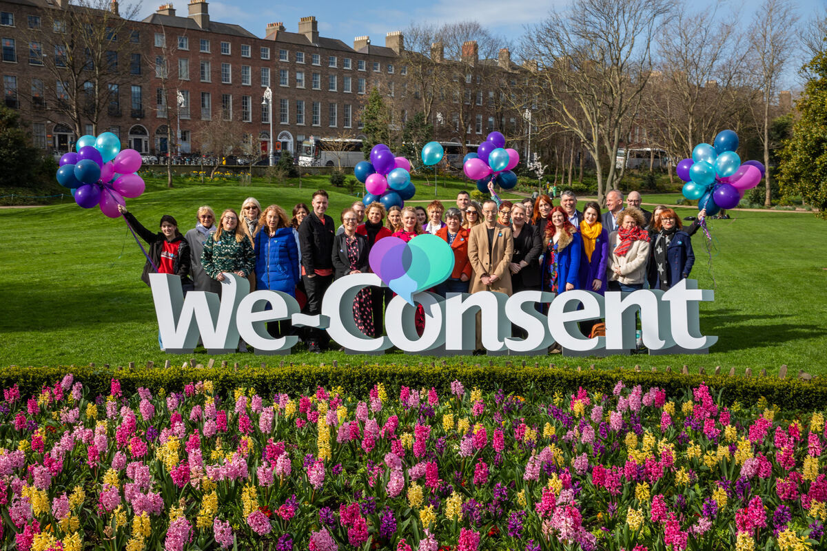 Dublin Rape Crisis Centre (DRCC), alongside the Minister for Justice, Simon Harris TD, and Community Foundation Ireland, launches We-Consent in 2023. Picture: Keith Arkins Media Dublin Rape Crisis Centre (DRCC), alongside the Minister for Justice, Simon Harris TD, and Community Foundation Ireland, launches We-Consent in 2023. Picture: Keith Arkins Media
