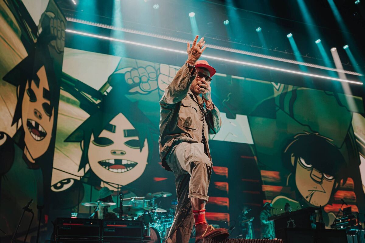 Damon Albarn of Gorillaz at 3Arena, Dublin. Gorillaz will headline EP on Saturday night. Picture: Luke Dyson.