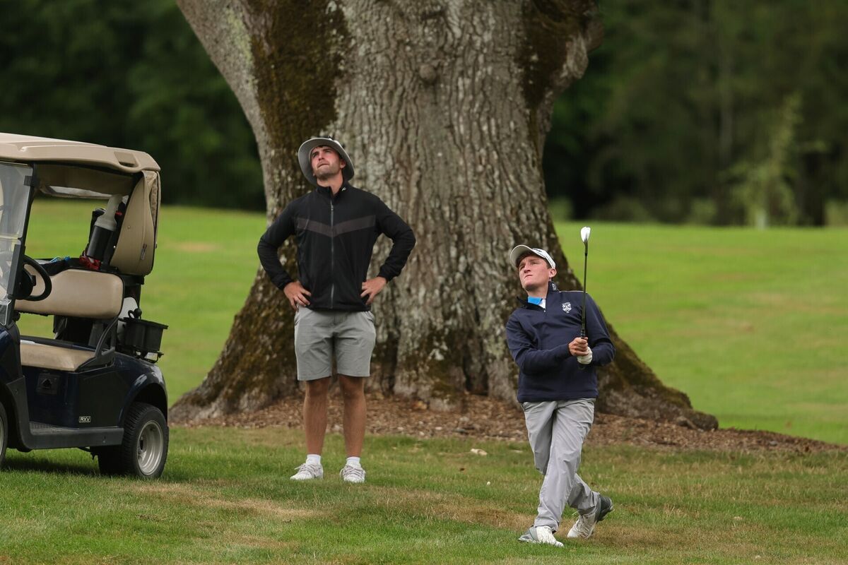 Conor Clarke in action during the AIG Irish Men's Amateur Close Championship in Portumna. Photo: Bryan Keane / Inpho. Conor Clarke in action during the AIG Irish Men's Amateur Close Championship in Portumna. Photo: Bryan Keane / Inpho.