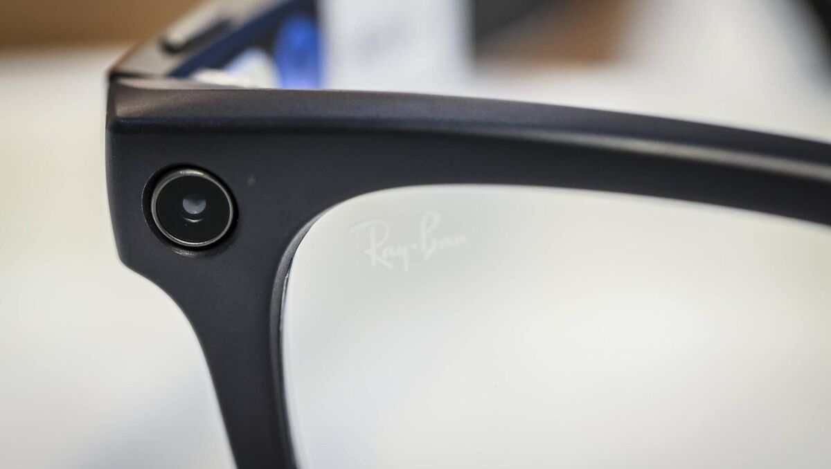 An LED light in the smart glasses is designed to activate when recording, which Meta has said is intended to signal when content is being captured. File picture: Angel Garcia/Bloomberg