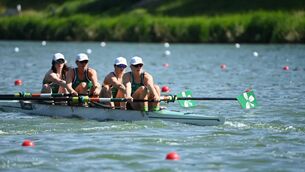 <p>The Irish women's four crew of Claire Feerick (Neptune RC), Aisling Hayes (Skibbereen RC), Emma Waters (University of Galway BC) and Emma Fagan (University of Galway BC) in action at the 2026 World Rowing Championships in Amsterdam. Pic: Detlev Seyb/World Rowing</p> <p>The Irish women's four crew of Claire Feerick (Neptune RC), Aisling Hayes (Skibbereen RC), Emma Waters (University of Galway BC) and Emma Fagan (University of Galway BC) in action at the 2026 World Rowing Championships in Amsterdam. Pic: Detlev Seyb/World Rowing</p>
