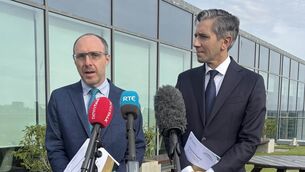 <p>Minister of State Robert Troy (left) and Tánaiste Simon Harris speaking to the media in Dublin. Picture: Cate McCurry/PA Wire</p> <p>Minister of State Robert Troy (left) and Tánaiste Simon Harris speaking to the media in Dublin. Picture: Cate McCurry/PA Wire</p>