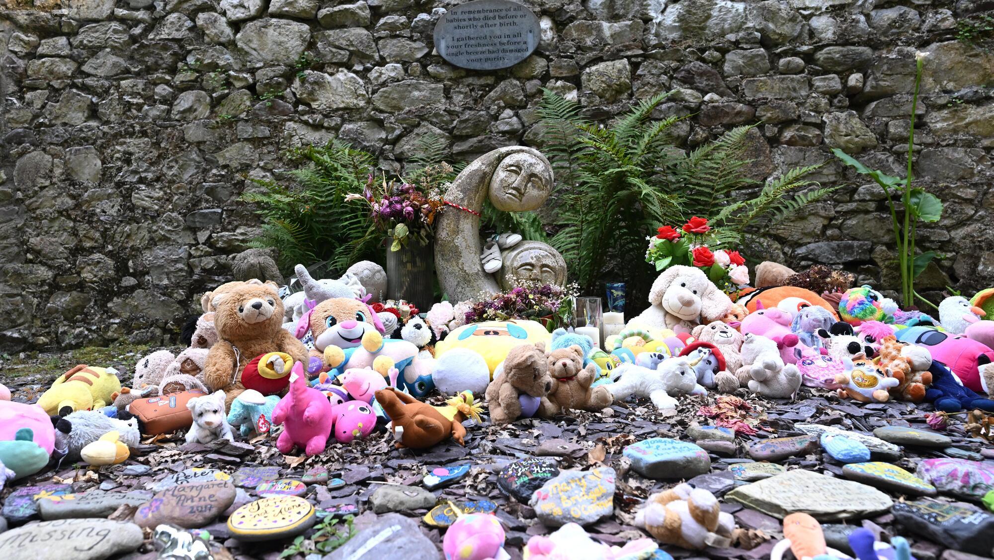 Remembrance stones and toys at the 'folly' on the grounds of the former Bessborough mother and baby home. No burial records exist for 859 babies who died in the care of the institution. Picture: Larry Cummins