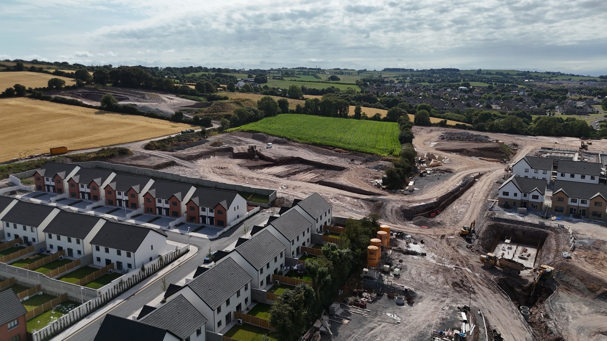 House building at Castletreasure has been ongoing for several years. Pictured in the foreground is  the Carlton development by Murnane & O’Shea, close to where Bridgewater Homes has applied for planning to build 300 homes. Picture: Larry Cummins