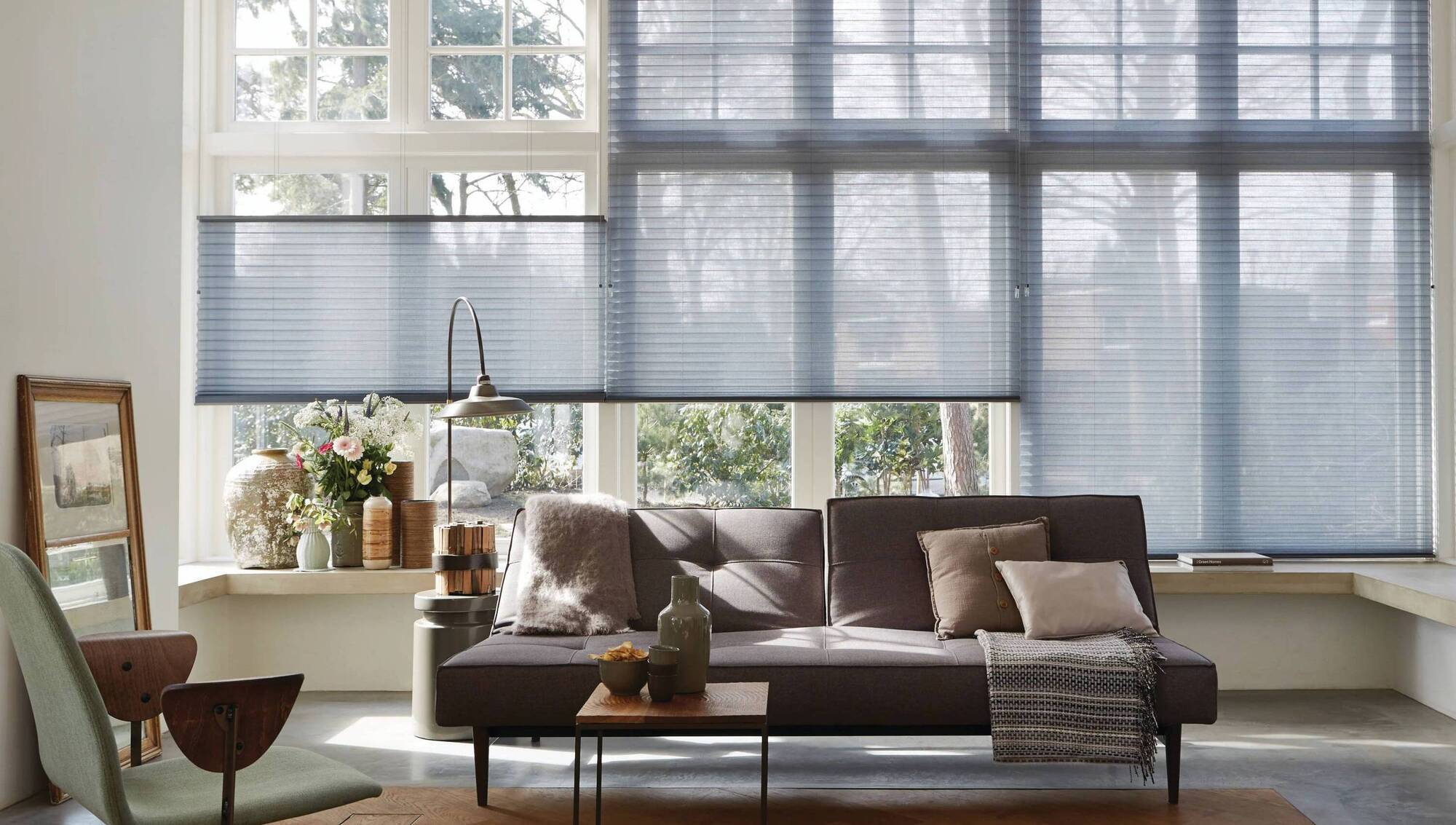 Duette blinds from Hillarys can reduce UV rays by 99% and offer high thermal efficiency as winter approaches. 