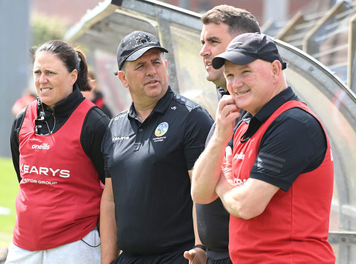 Cork manager Ger Manley (right) with selectors Sean Crowley, James Nyhan and Gemma O'Connor. Pic: Eddie O'Hare Cork manager Ger Manley (right) with selectors Sean Crowley, James Nyhan and Gemma O'Connor. Pic: Eddie O'Hare