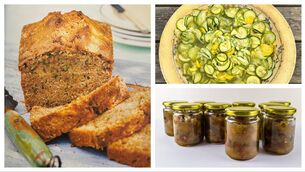 <p>Courgette &amp; Walnut bread, (Picture: Mark Read), Pickled Courgette, and Courgette Chutney </p>