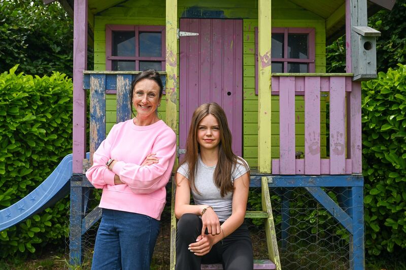 Claire Hartnett and her daughter Bree. Claire wrote a book to encourage her 14-year-old daughter to put down her phone and pick up a book instead. Picture: Chani Anderson Claire Hartnett and her daughter Bree. Claire wrote a book to encourage her 14-year-old daughter to put down her phone and pick up a book instead. Picture: Chani Anderson