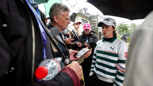 <p>Ireland’s Leona Maguire speaks with the media after her round. pic: Nick Elliott/Inpho</p> <p>Ireland’s Leona Maguire speaks with the media after her round. pic: Nick Elliott/Inpho</p>