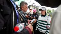 Leona Maguire speaks with the media after her round 27/8/2026