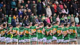 <p>PRIDE: Leitrim players stand for Amhrán na bhFiann before a Connacht Senior Championship quarter-final match at Páirc Seán MacDiarmada. Pic: Ben McShane/Sportsfile</p> <p>PRIDE: Leitrim players stand for Amhrán na bhFiann before a Connacht Senior Championship quarter-final match at Páirc Seán MacDiarmada. Pic: Ben McShane/Sportsfile</p>