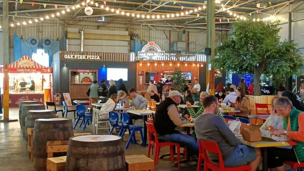 Diners at Marina Market, Cork City