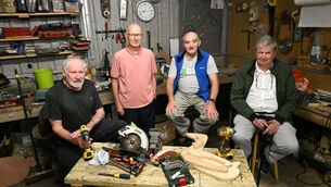 <p>Shed buddies Ger Murphy, Dave Cashman, Kevin Guilley, and Henry Lee in the workshop at Carrigtwohill, Co Cork. Picture: Larry Cummins</p> <p>Shed buddies Ger Murphy, Dave Cashman, Kevin Guilley, and Henry Lee in the workshop at Carrigtwohill, Co Cork. Picture: Larry Cummins</p>