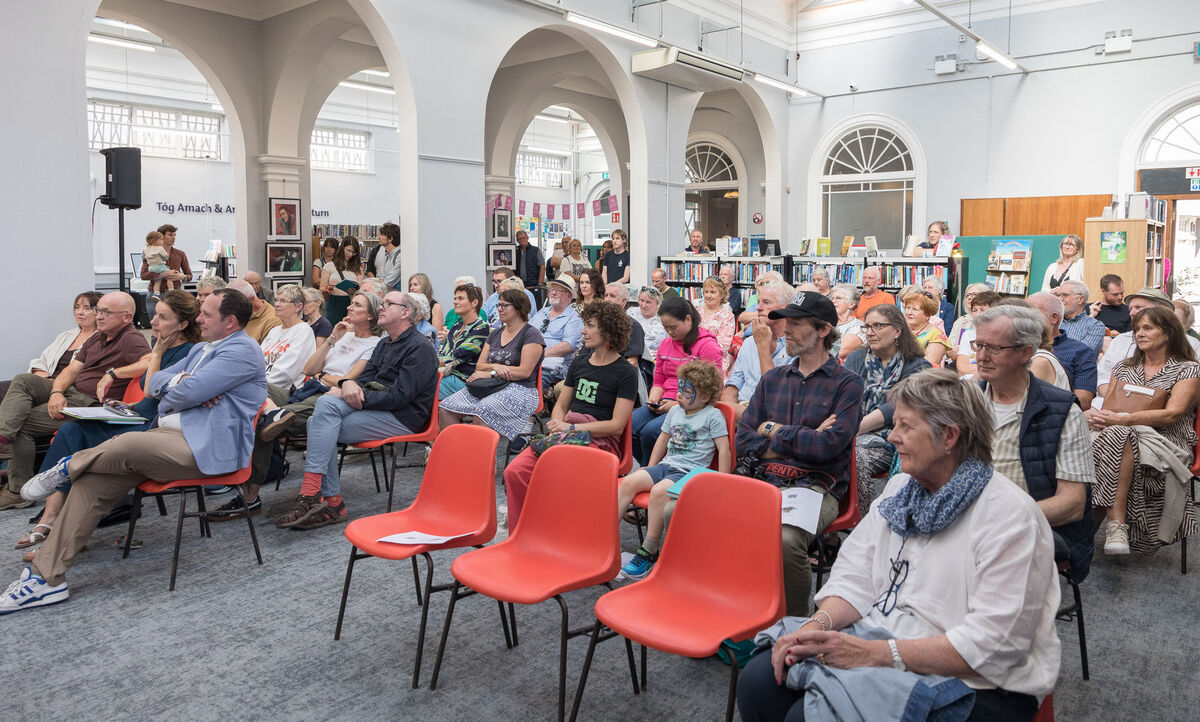 A section of the crowd in the library for the launch of Island Pieces. A section of the crowd in the library for the launch of Island Pieces.