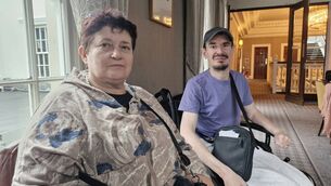 <p>Iryna Pryziuk and her son Andrii sent in a form applying for new State accommodation, but a mix-up meant they are being refused an offer.</p> <p>Iryna Pryziuk and her son Andrii sent in a form applying for new State accommodation, but a mix-up meant they are being refused an offer.</p>