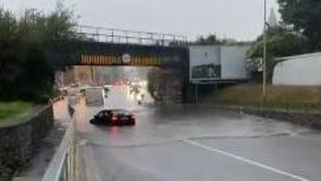 <p>Flash flooding in Killarney on August 27 2026. Picture: Screenshot from Kerry County Council - Comhairle Contae Chiarraí/X</p>