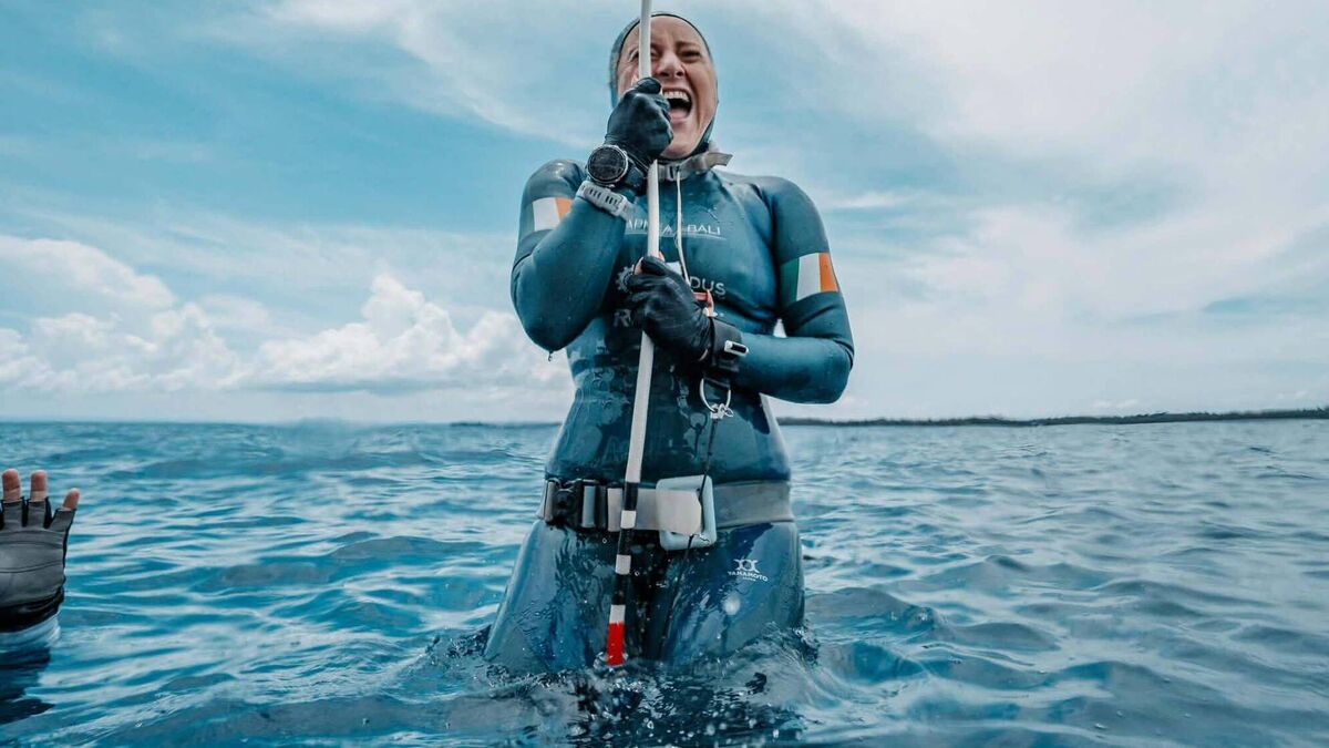 Megan Lyons: Dublin freediver aims to become Ireland’s deepest diver after 80m record