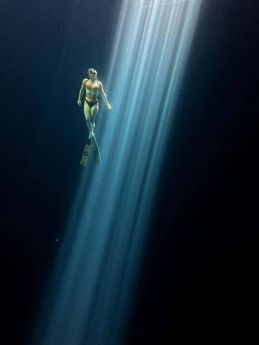 Megan Lyons has her sights set on breaking the men’s freediving record.
