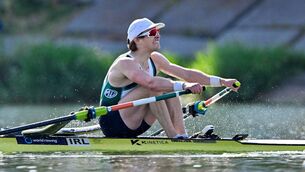 <p>Fintan McCarthy finished third in his single sculls quarter-final at the World Rowing Championships in Amsterdam. Pic: Benedict Tufnell/Sportsfile </p> <p>Fintan McCarthy finished third in his single sculls quarter-final at the World Rowing Championships in Amsterdam. Pic: Benedict Tufnell/Sportsfile </p>
