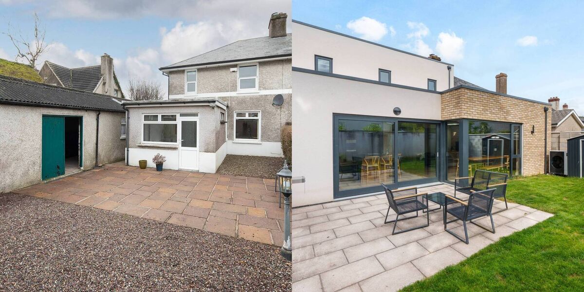 The garden of Adare 26 Beaumont Crescent in 2021 vs 2026 The garden of Adare 26 Beaumont Crescent in 2021 vs 2026