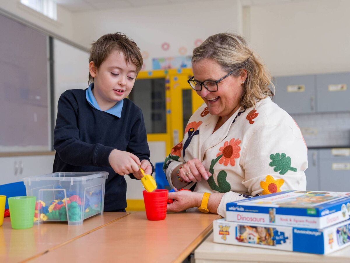 Student Oscar Rafferty and principal Michelle McHugh Student Oscar Rafferty and principal Michelle McHugh
