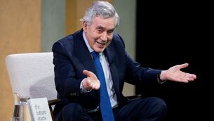 <p>Former British prime minister Gordon Brown discussing his new book 'The Future Starts With Us' in an interview with Lyse Doucet at Venue T, during the Edinburgh International Book Festival. Picture: Jane Barlow/PA Wire</p> <p>Former British prime minister Gordon Brown discussing his new book 'The Future Starts With Us' in an interview with Lyse Doucet at Venue T, during the Edinburgh International Book Festival. Picture: Jane Barlow/PA Wire</p>