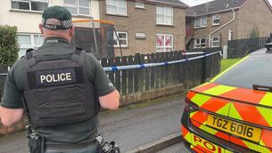 <p>Police remain at the scene of a serious assault in Co Tyrone. Picture: Jonathan McCambridge/PA Wire</p> <p>Police remain at the scene of a serious assault in Co Tyrone. Picture: Jonathan McCambridge/PA Wire</p>