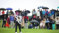 Leona Maguire putts on the 17th 29/8/2026