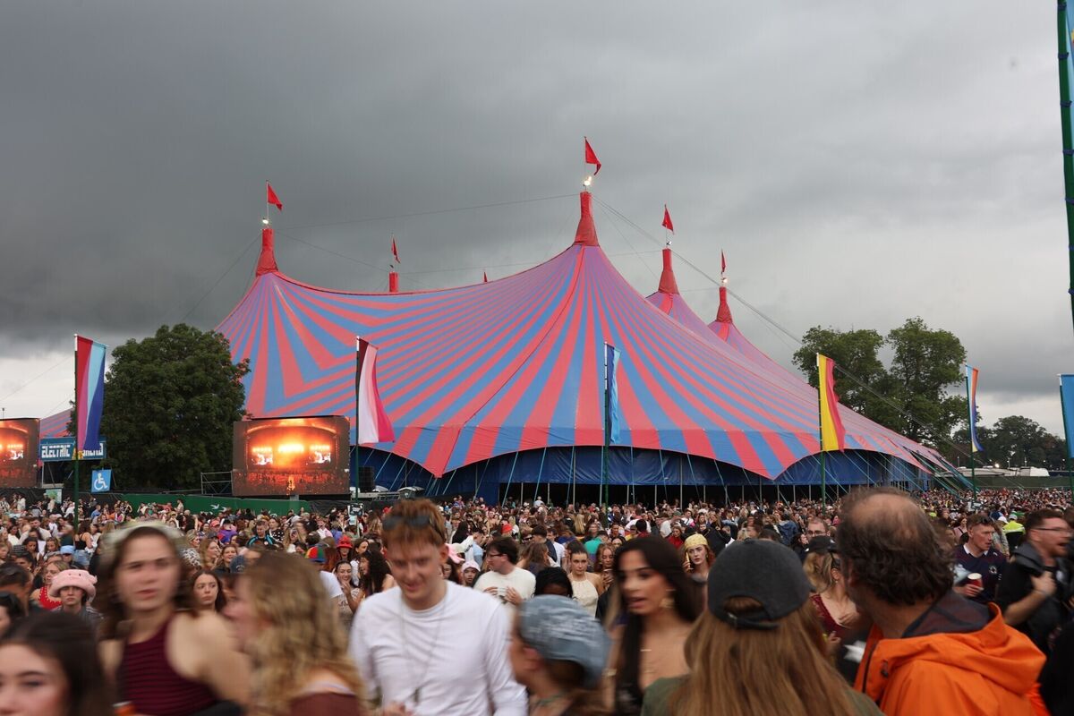 Dark clouds loom over Electric Picnic. Picture: Evan Treacy/PA Wire Dark clouds loom over Electric Picnic. Picture: Evan Treacy/PA Wire