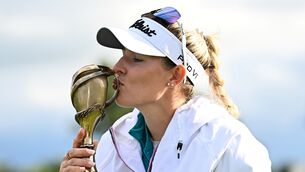 <p>Casandra Alexander of South Africa kisses the trophy. Pic: Seb Daly/Sportsfile</p> <p>Casandra Alexander of South Africa kisses the trophy. Pic: Seb Daly/Sportsfile</p>