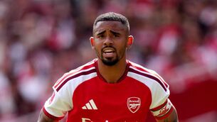 <p>Arsenal's Gabriel Jesus during the Emirates Cup match at Emirates Stadium, London. Picture date: Sunday August 9, 2026.</p> <p>Arsenal's Gabriel Jesus during the Emirates Cup match at Emirates Stadium, London. Picture date: Sunday August 9, 2026.</p>