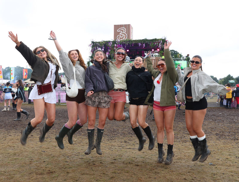  Festival-goers from Co Meath at the Three Charge &amp; Chill area at Electric Picnic 2026. Picture: Brian McEvoy