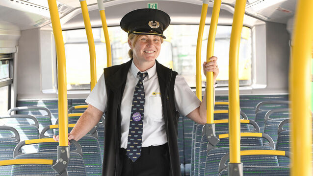 <p> Tina Ahern, Chief Inspector with Dublin Bus, who was a driver for 20 years, and moved up the ranks in the organisation.  Picture: Moya Nolan</p>