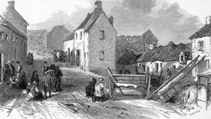 <p>Old Chapel Lane in Skibbereen in 1847 at the height of the Famine. File image: Illustrated London News</p>