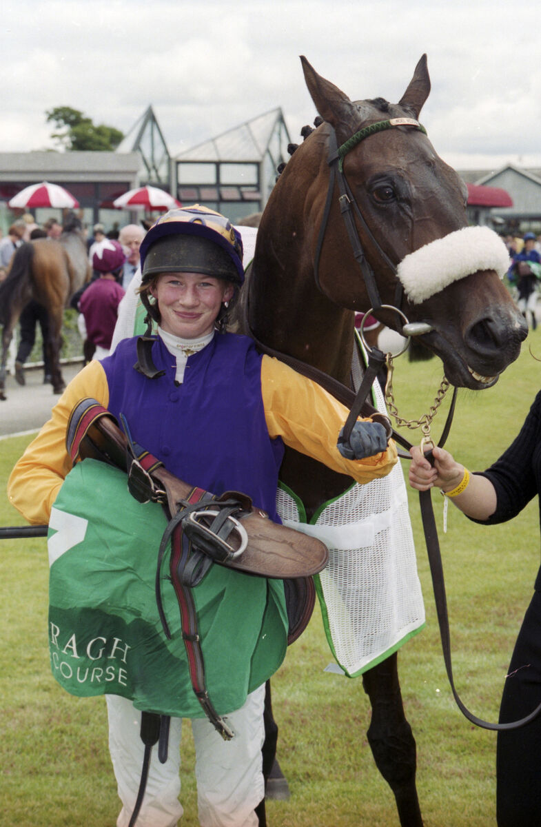 Nina Carberry at the Curragh in 2001, aged 16 Nina Carberry at the Curragh in 2001, aged 16
