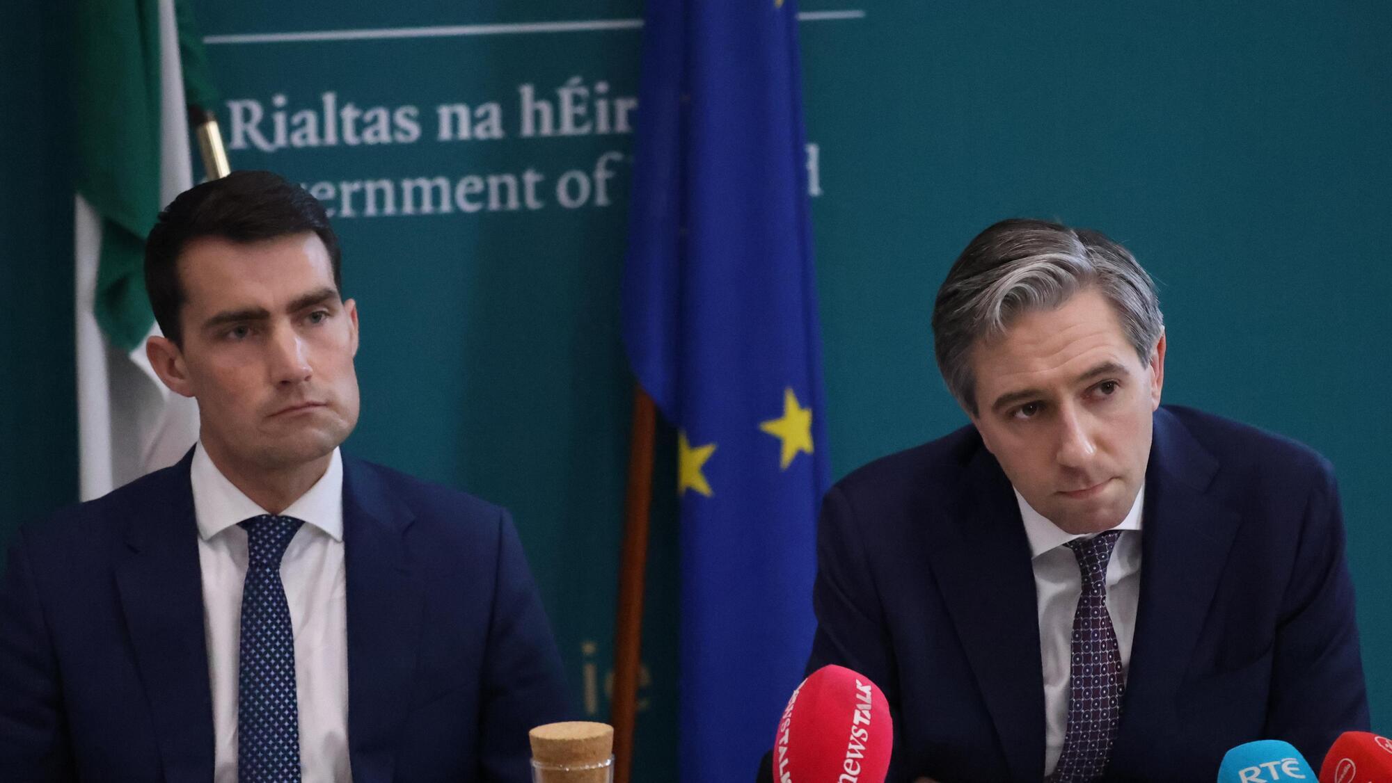 It comes as frustration with minister Jack Chambers (left) and his Department of Public Expenditure is already brewing despite assurances from despite Tánaiste Simon Harris (right). File picture: Stephen Collins/Collins Photos