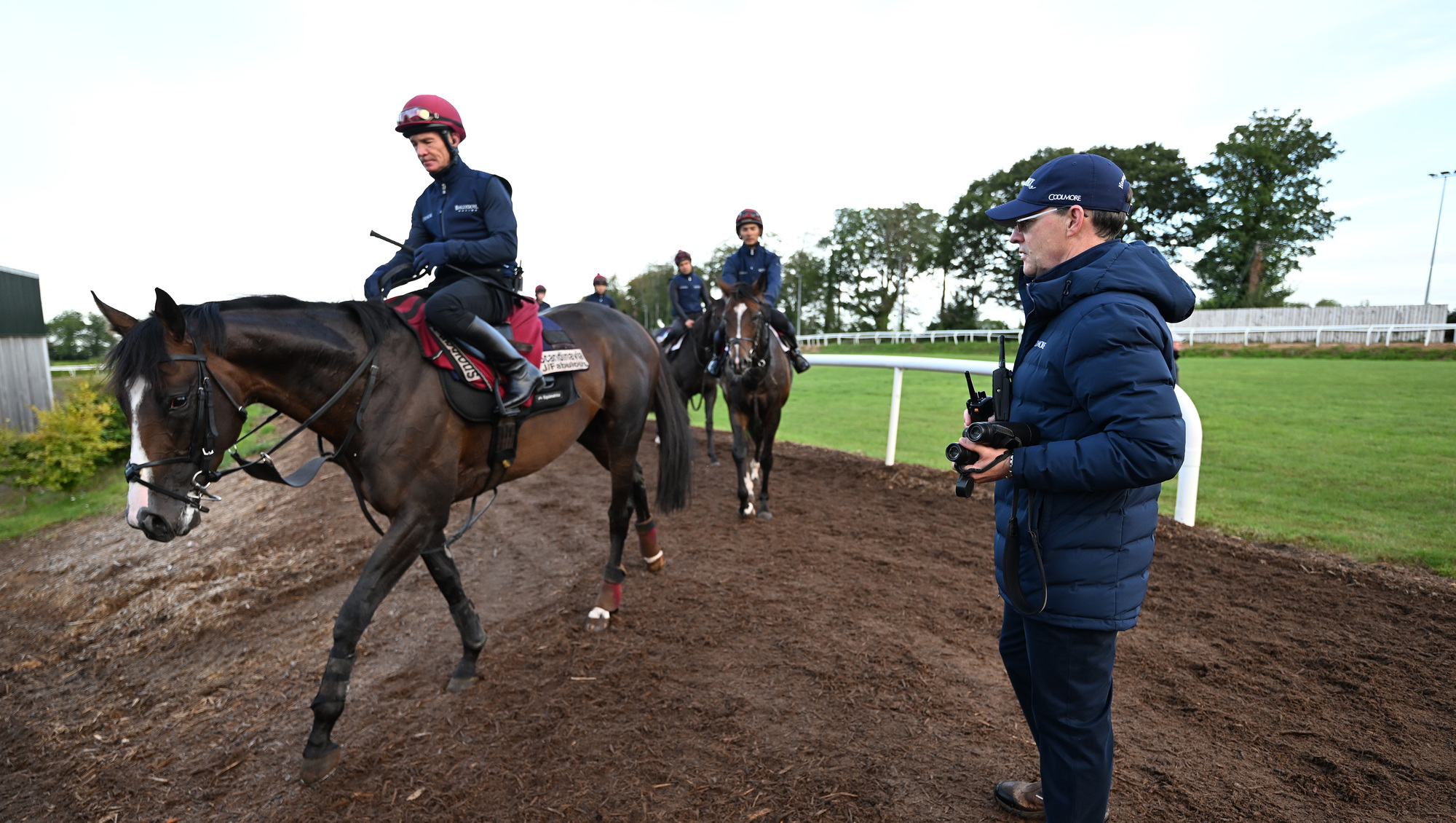 Scandanavia and Dean Gallagher pictured for Irish Champions Weekend Media Morning with trainer Aidan O'Brien on Monday. Pic: Healy Racing
