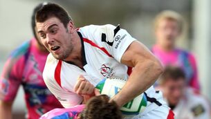 <p>DRIVEN: Ryan Caldwell in Heineken Cup action for Ulster against Stade Francais. Picture: Lorraine O'Sullivan, Inpho. </p>