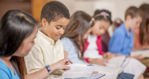 Children Reading Scripture Together