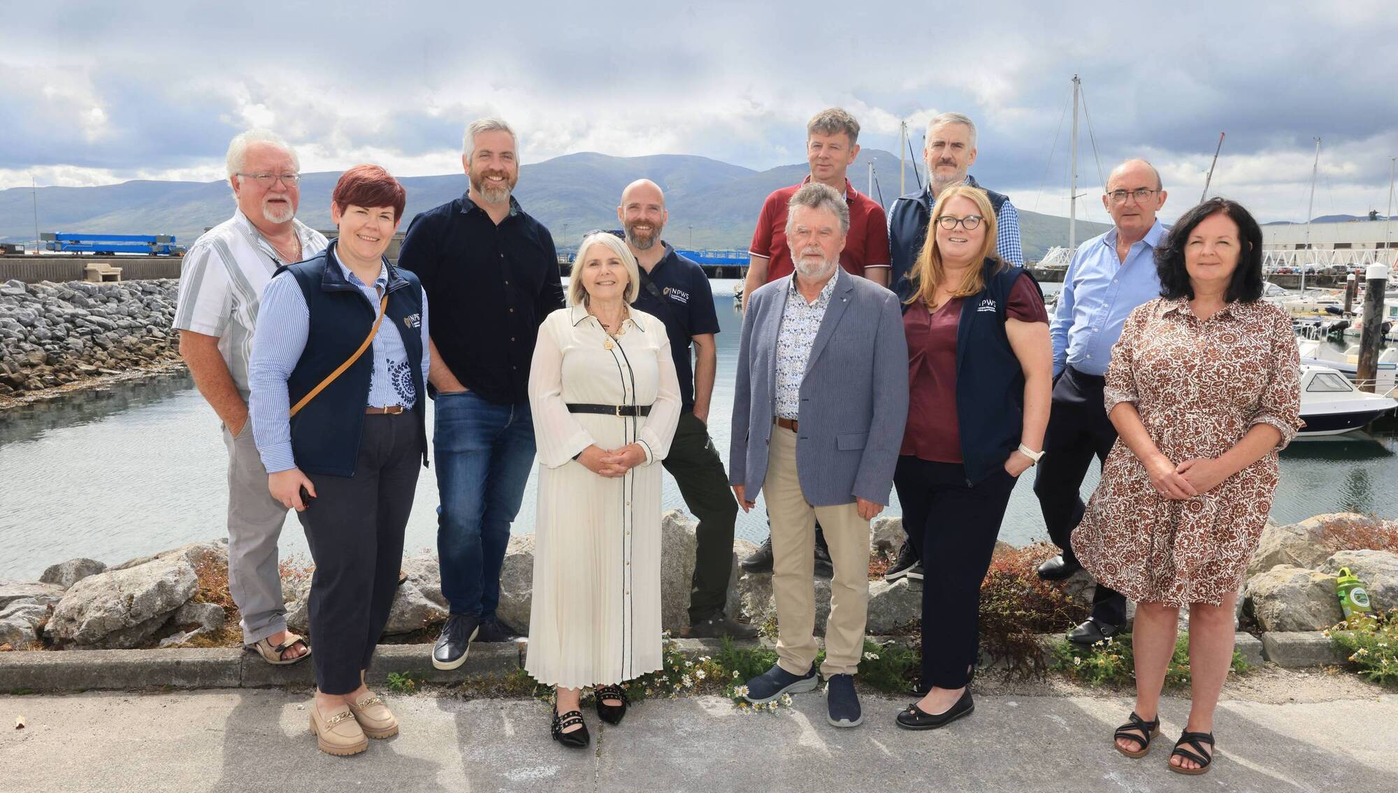 From left, Kevin Flannery, marine biologist, Dingle Oceanworld; Aoife Greene, ecologist, NPWS; Prof Sarah Culloty, zoologist, UCC; William Hunt, district conservation manager, NPWS; Seamus O'Grady, commercial fisherman, North Kerry; Danny O'Keeffe, regional manager, NPWS; Suzanne Nally, director of nature conservation NPWS; Dr Philip Buckley, project manager, NPWS; Sharon Lynch, research fellow aquatic ecologist. UCC. Picture: Valerie O'Sullivan
