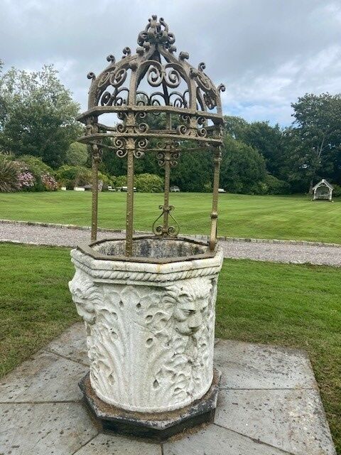 An unusual antique stone well head at Woodwards. An unusual antique stone well head at Woodwards.