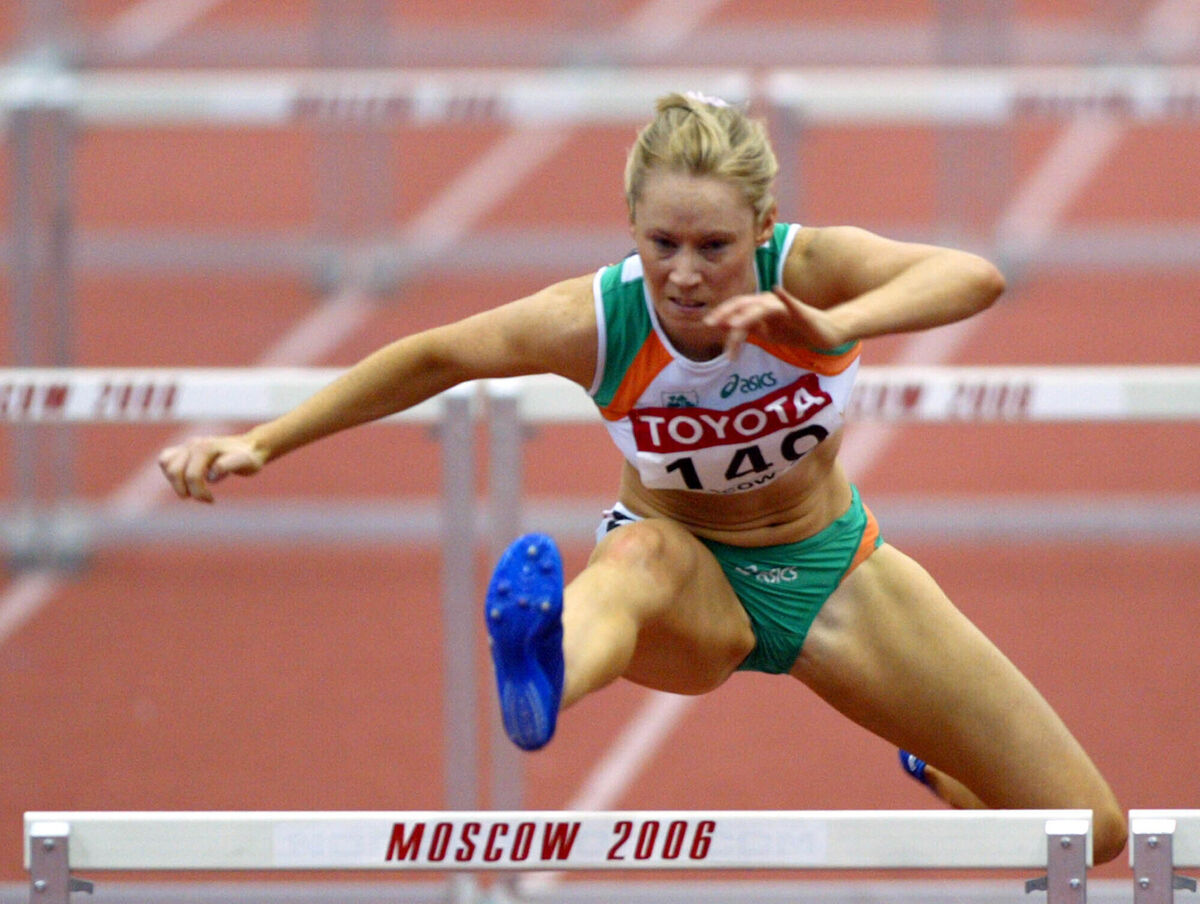 Ireland's Derval O'Rourke clears a hurdle during the final of the Women's 60m Hurdles at the 2006 Athletics World Indoor Championships in Moscow Saturday, March 11, 2006. Picture: AP Photo/ Misha Japaridze Ireland's Derval O'Rourke clears a hurdle during the final of the Women's 60m Hurdles at the 2006 Athletics World Indoor Championships in Moscow Saturday, March 11, 2006. Picture: AP Photo/ Misha Japaridze