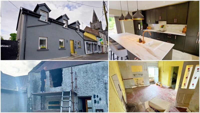 The house in Co Offaly shown on 'Cheap Irish Homes', 2026, episode one, before, below, and after, above. The house in Co Offaly shown on 'Cheap Irish Homes', 2026, episode one, before, below, and after, above.