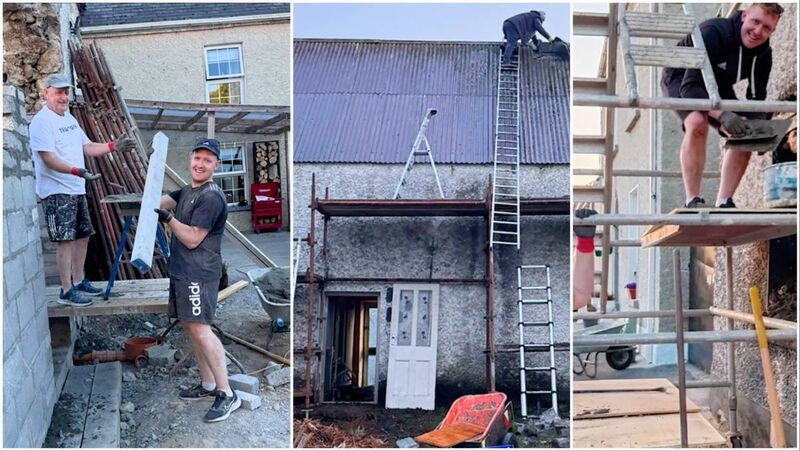 The house in Co Offaly shown on 'Cheap Irish Homes', 2026, episode one, during renovation in 2024. Pictures: RTÉ The house in Co Offaly shown on 'Cheap Irish Homes', 2026, episode one, during renovation in 2024. Pictures: RTÉ