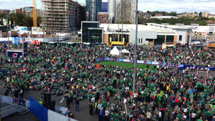 WATCH: Ireland fans on their way to Wembley