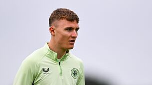 <p>Mark O'Mahony during a Republic of Ireland U21s training session. Pic: Tyler Miller/Sportsfile</p>